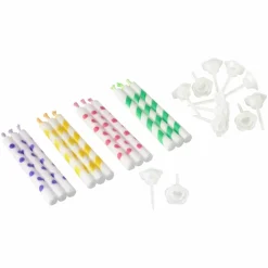 Printed Pastel Color Flame Candles by Makery®