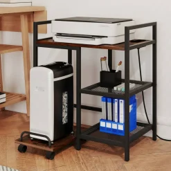 Printer Stand Engineered Wood Metal Charging Station