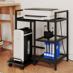Printer Stand Engineered Wood Metal Charging Station