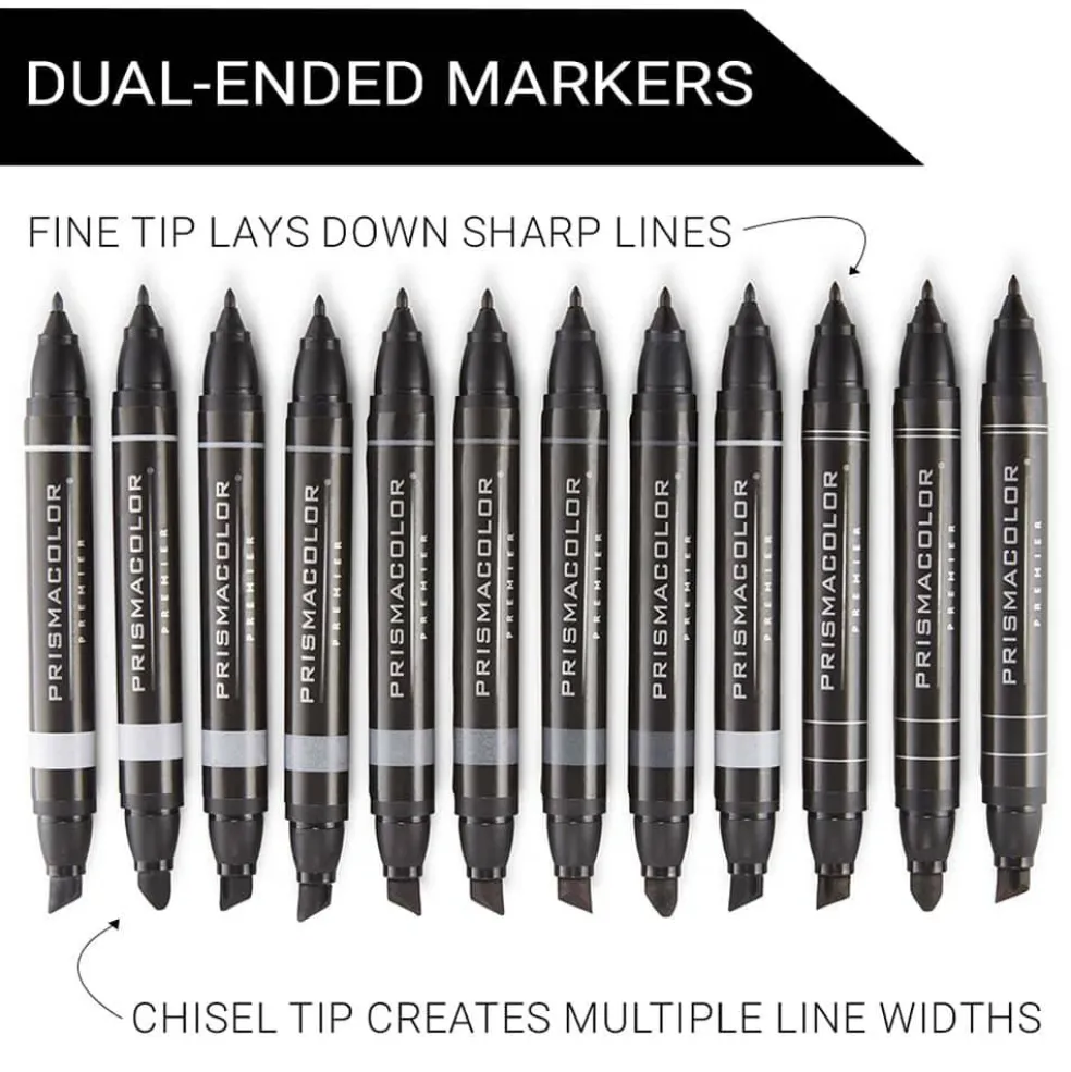 Prismacolor® Premier® Cool Grey Dual-Ended Art Markers, 12ct.