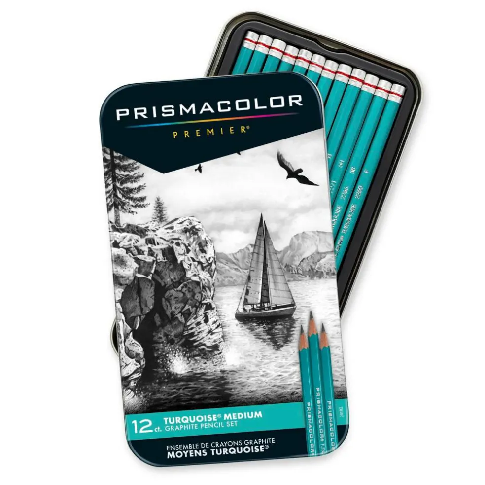 Prismacolor® Premier® Turquoise Medium Graphite Pencil Set