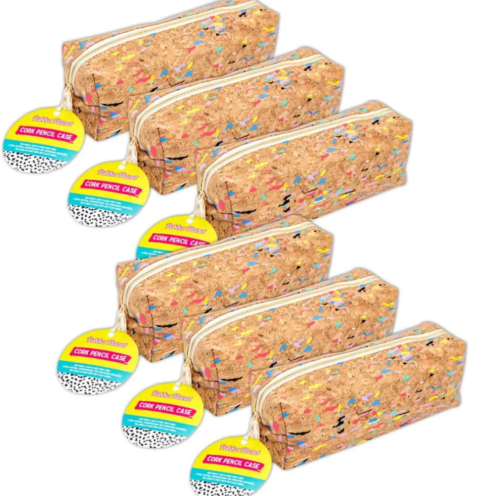 Pukka Pads Pukka Planet Cork Pencil Case, Pack of 6
