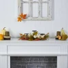 22" Pumpkin And Maple Leaf Autumn Candelabrum Arrangement