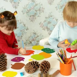 108 Pumpkin Cutouts for Fall Bulletin Board – 3.5” Autumn Paper Die Cuts with Glue Dots, 9 Colors Classroom Decorations for Thanksgiving, Halloween, Teacher DIY Crafts, Office & School Decor
