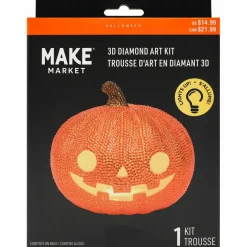 5.5" Pumpkin 3D LED Diamond Art Kit by Make MarketĀ®