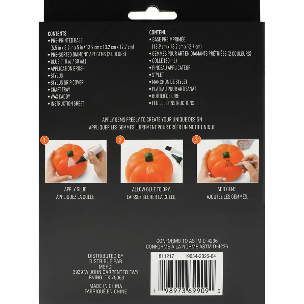 5.5" Pumpkin 3D LED Diamond Art Kit by Make Market®