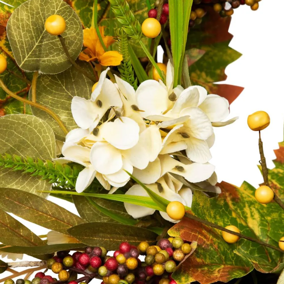 24" Pumpkins & Berries Artificial Fall Harvest Twig Wreath