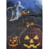 Pumpkins & Ghost Spooky Halloween Outdoor Garden Flag, 28" x 40"