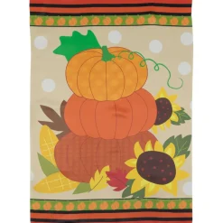 40" Pumpkins & Sunflowers Autumn Harvest Garden Flag