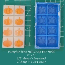 Pumpkins Wax Melt Snap Bar Silicone Mold