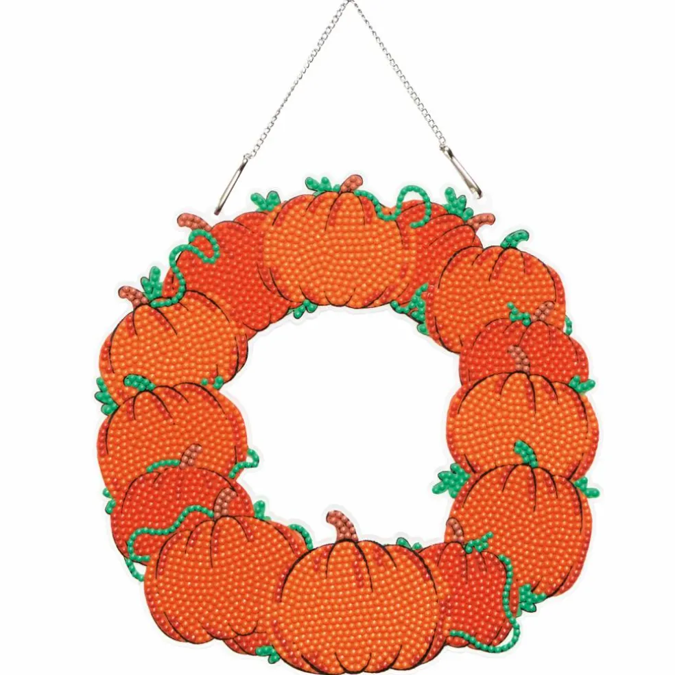 8" Pumpkins Wreath Diamond Art Kit by Make Market®