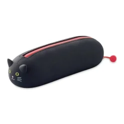 PuniLabo Lying Down Zipper Pouch - Black Cat
