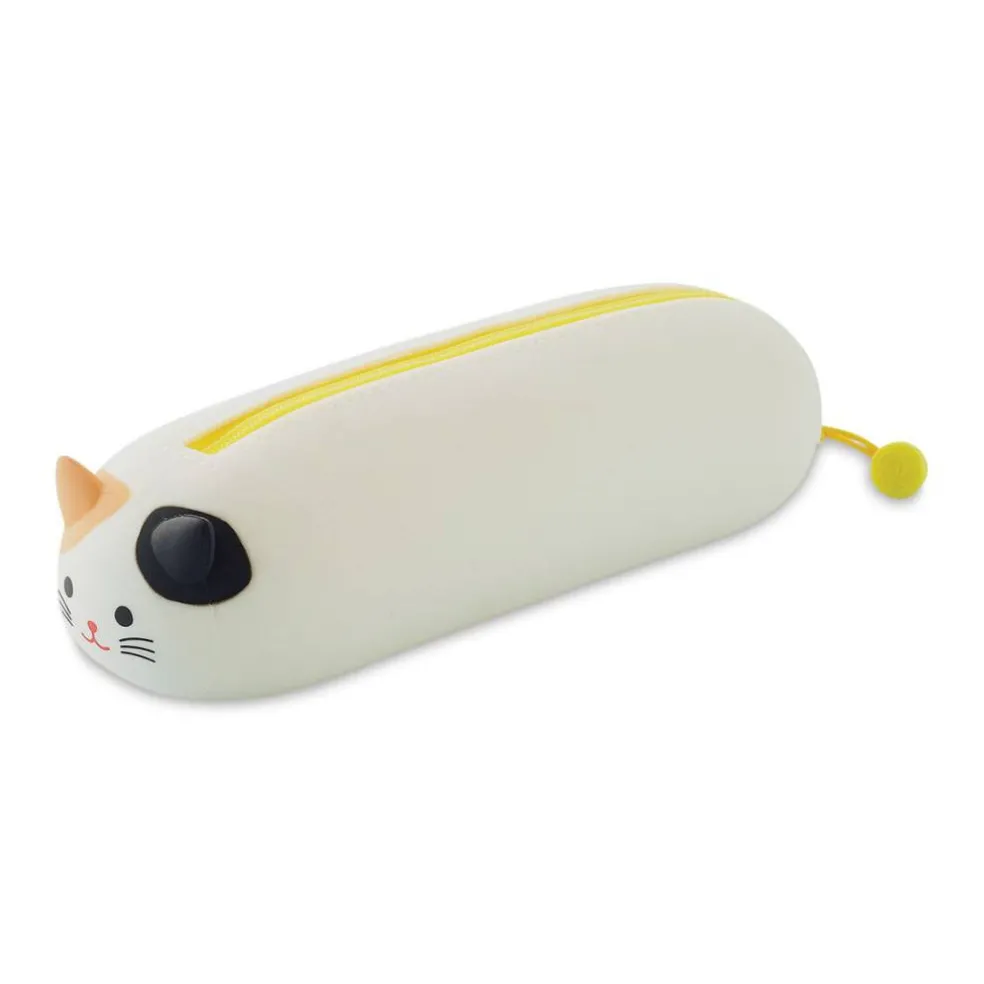 PuniLabo Lying Down Zipper Pouch - Calico Cat