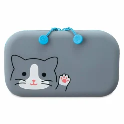 PuniLabo Zipper Pouch - Gray Cat
