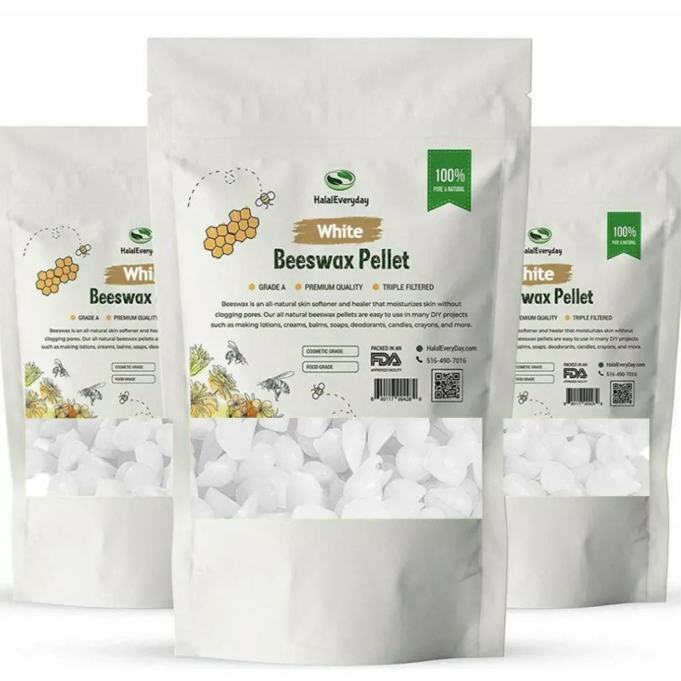 100% Pure White Organic Beeswax Pellets