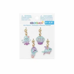 Purple & Blue Glitter Sea Life Charms, 4ct. by Creatologyâ„¢
