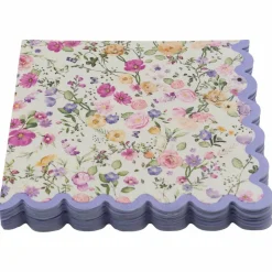 Purple Flowers Lunch Napkins with Scalloped Edges, 20ct. by Celebrate Itâ„¢