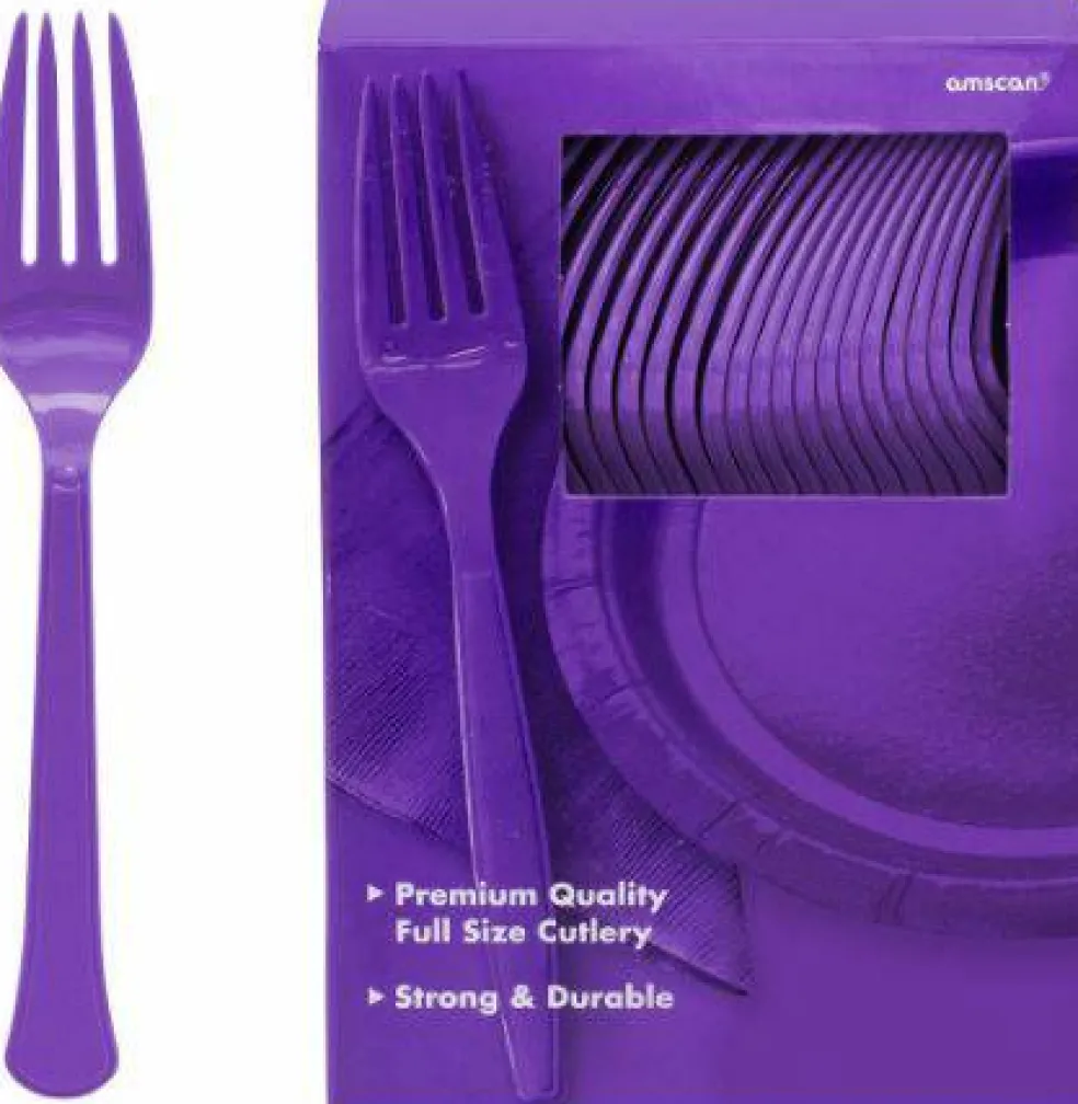 Purple Plastic Forks – 50 Forks/Pack