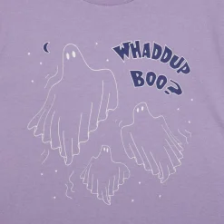 Purple Whaddup Boo Ghosts Adult T-Shirt