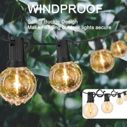 Q Hanger Ceiling Screw Hooks for Hanging Outdoor String Lights, Plants & Decorations, 2.2 Inch Windproof Cup Eye Hooks with Safety Buckle, Heavy Duty Metal Hooks, Black, 20 PCS