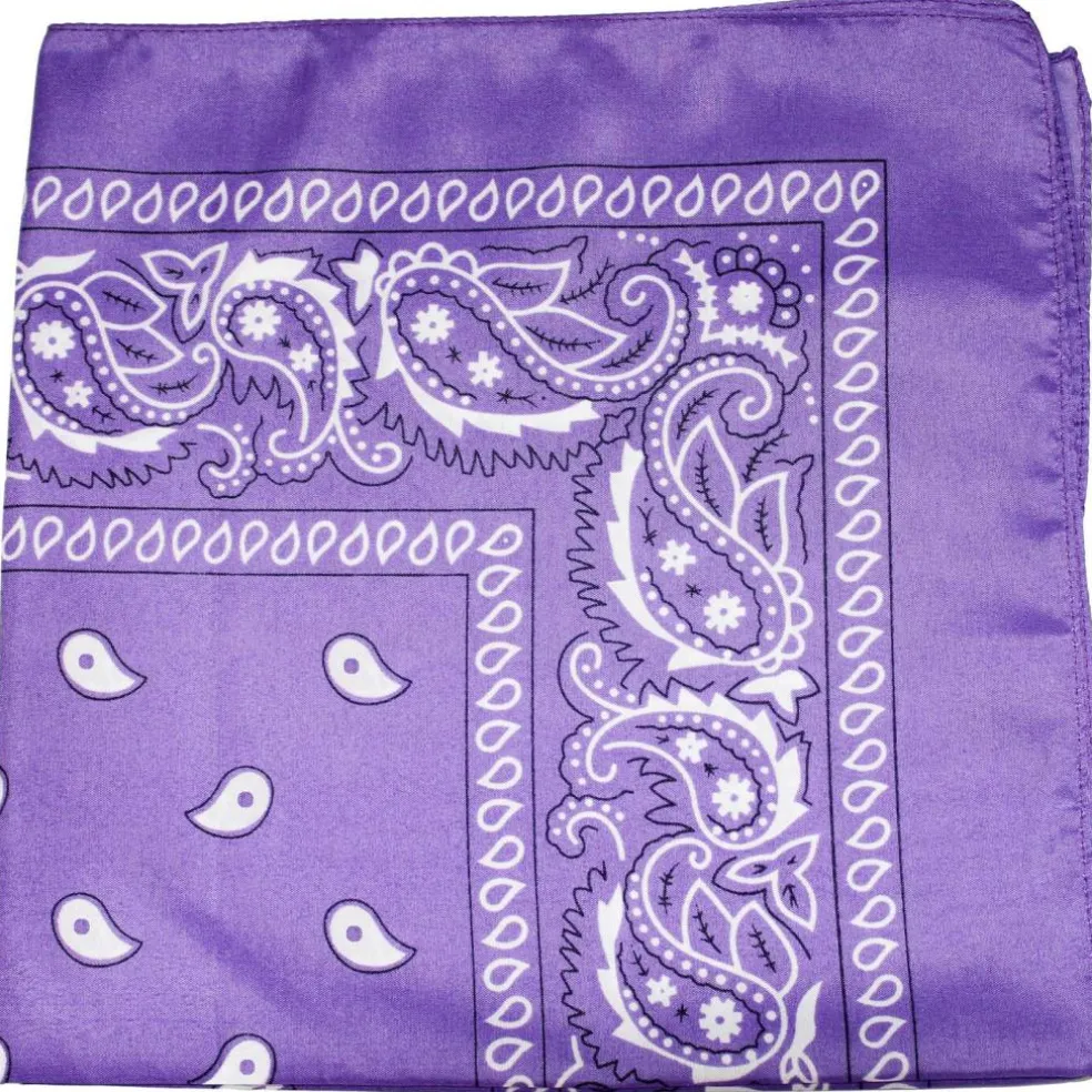Qraftsy Bulk Lot Polyester Multi-Bandana - Paisley and Solid Colors - Pack of 1000