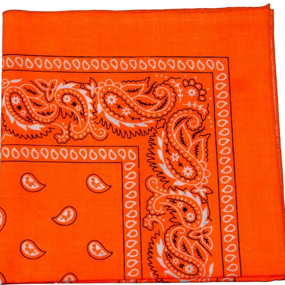 Qraftsy Neon Colors Paisley Bandana - Cotton - Available in 1 Pack or 3 Pack
