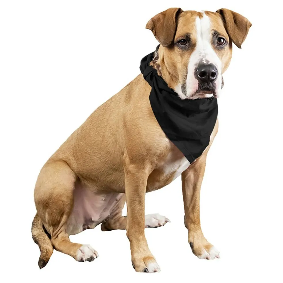 Qraftsy Plain Cotton Pets 5 Pcs Dogs Bandana Triangle Shape - Large Pets