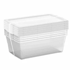 6.1qt. Clear Storage Cases with Snap-On Lids, 5ct. by Simply Tidy®
