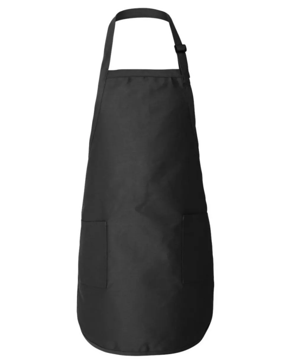 Q-Tees Full Length Apron with Pockets Premium Free Shipping
