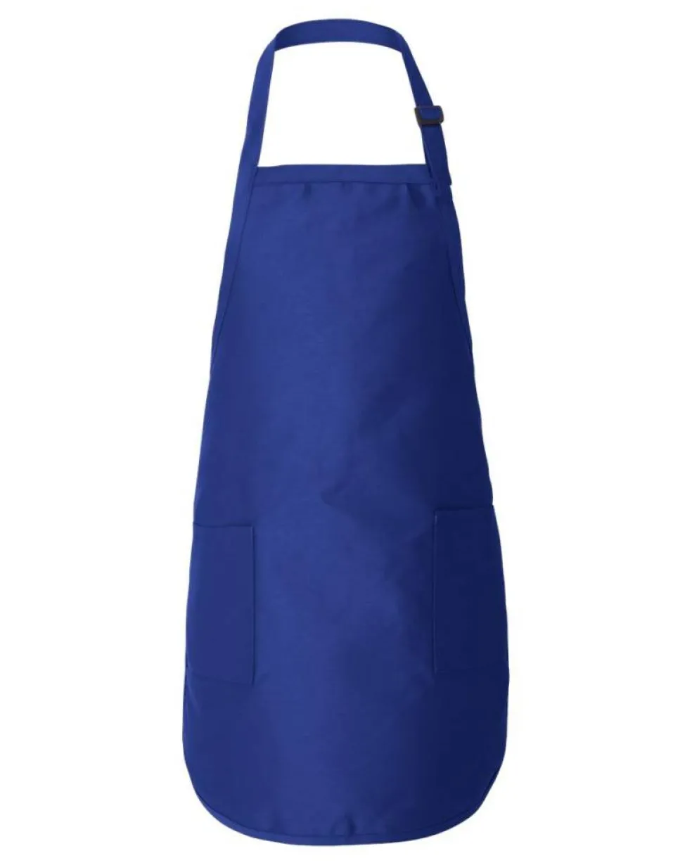 Q-Tees Full Length Apron with Pockets Premium Free Shipping