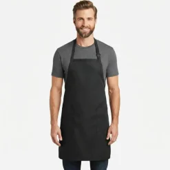 Q-Tees Full Length Apron with Pockets 7.5 oz Poly Cotton Workwear