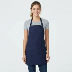 Q-Tees Full Length Apron with Pockets 7.5 oz Poly Cotton Workwear