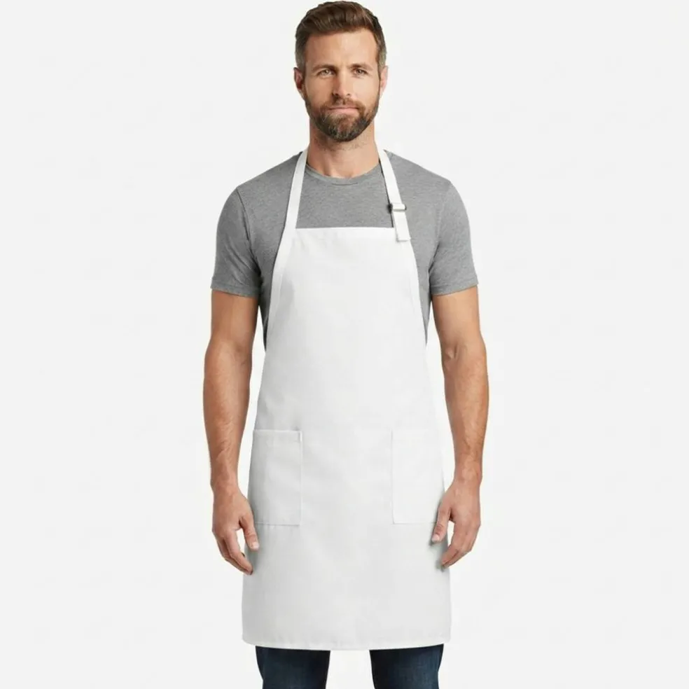 Q-Tees Full Length Apron with Pockets 7.5 oz Poly Cotton Workwear