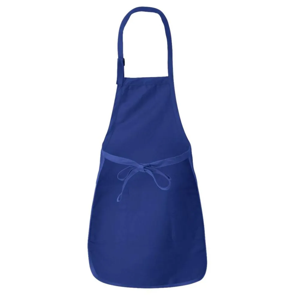 Q-Tees Full-Length Apron with Pocket, Craft Ideal for Cooking Chef Apron
