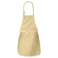 Q-Tees Full-Length Apron with Pocket, Craft Ideal for Cooking Chef Apron