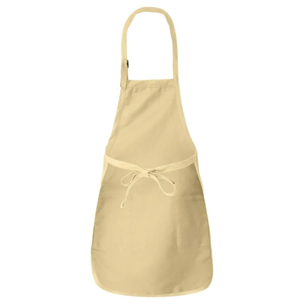 Q-Tees Full-Length Apron with Pocket, Craft Ideal for Cooking Chef Apron