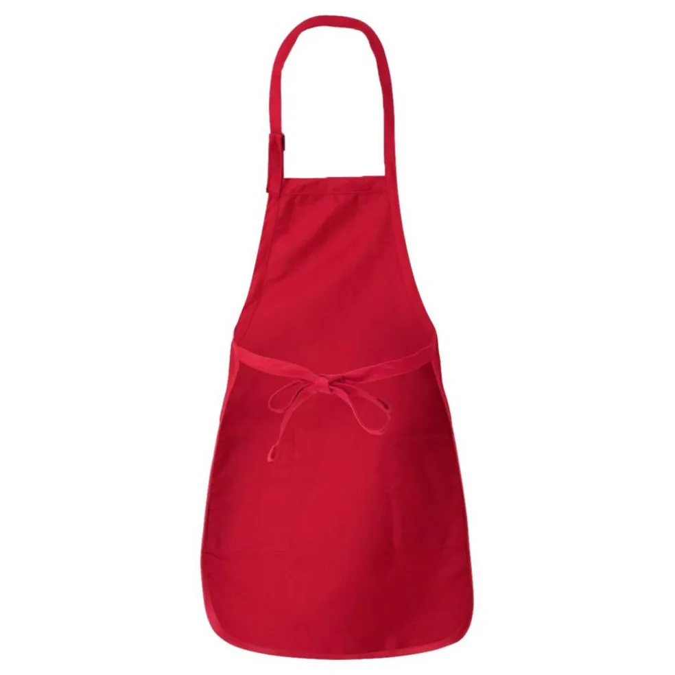 Q-Tees Full-Length Apron with Pocket, Craft Ideal for Cooking Chef Apron