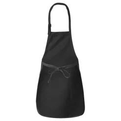 Q-Tees Full-Length Apron with Pocket, Craft Ideal for Cooking Chef Apron