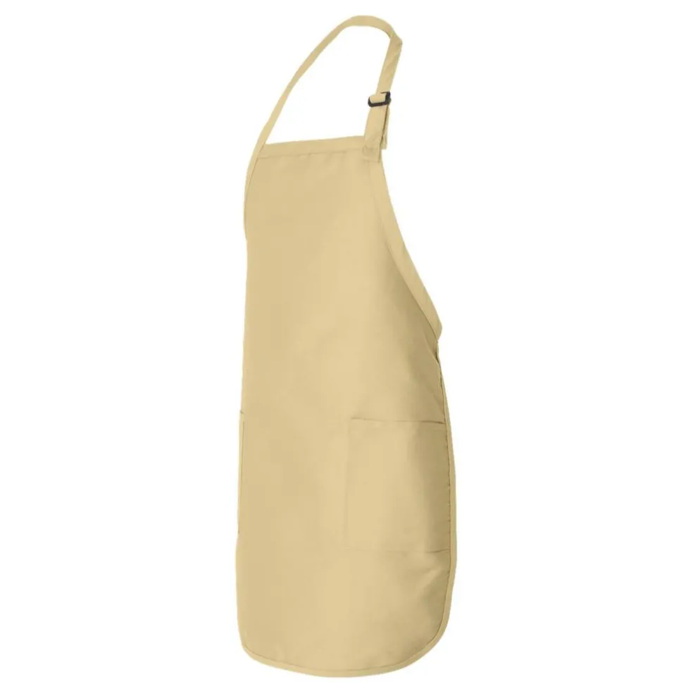 Q-Tees Full-Length Apron with Pocket, Craft Ideal for Cooking Chef Apron