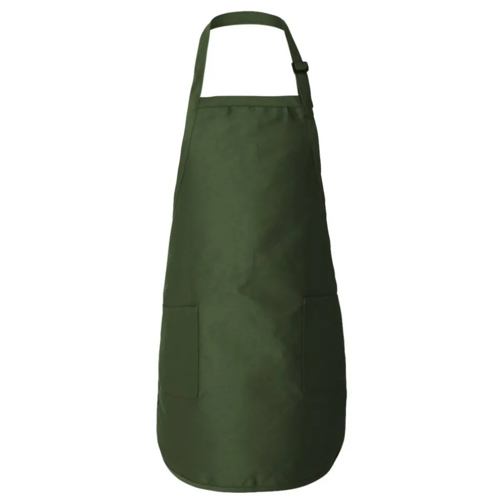 Q-Tees Full-Length Apron with Pocket, Craft Ideal for Cooking Chef Apron