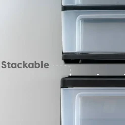 53qt Plastic Storage Bins with Lids and Secure Latching Buckles