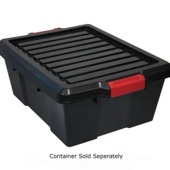 Quantum Storage Systems® Black 21" x 15.875" x 1" Lid for Latch Container