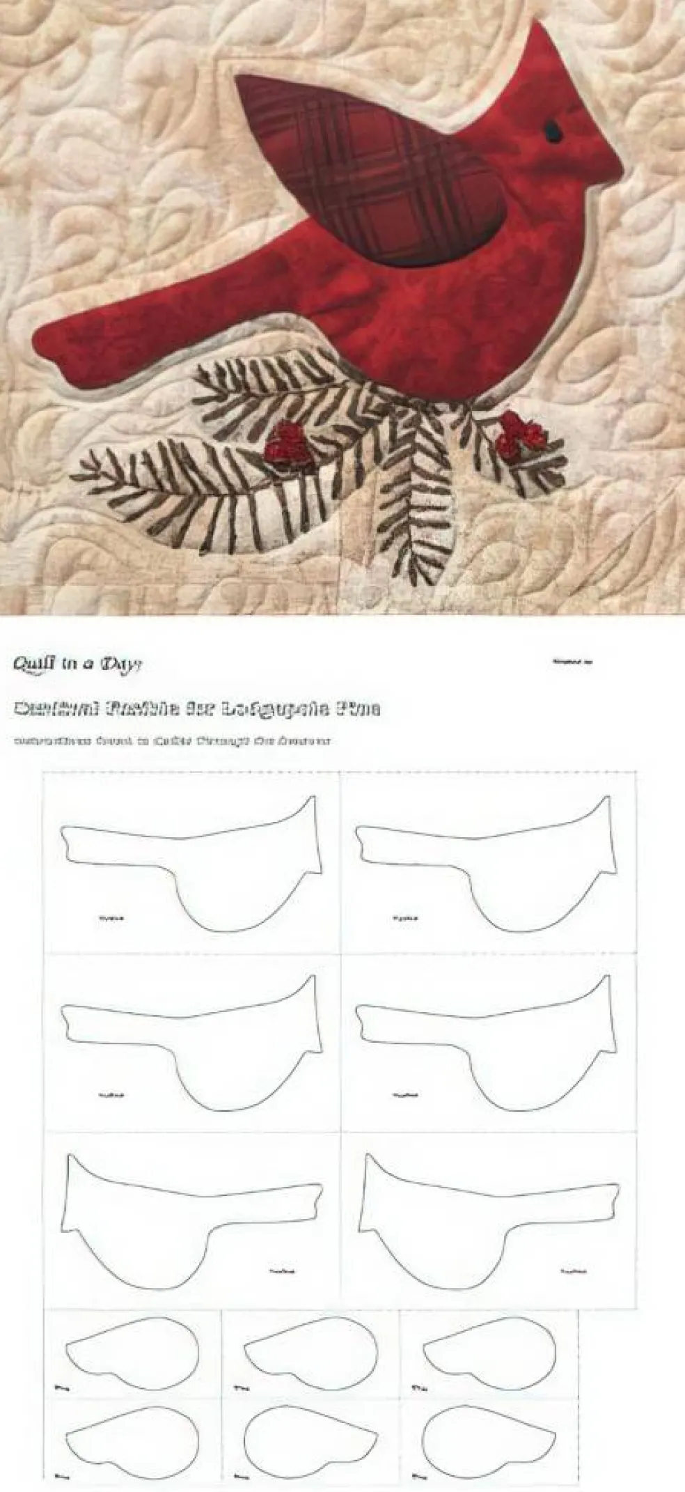 Quilts Through the Seasons: Cardinal for Lodgepole Pine Fusible PKG
