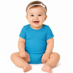 Rabbit Skins Infant Baby Rib Bodysuit Short Sleeve Free Shipping