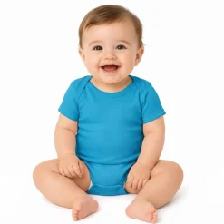 Rabbit Skins Infant Baby Rib Bodysuit Short Sleeve Free Shipping