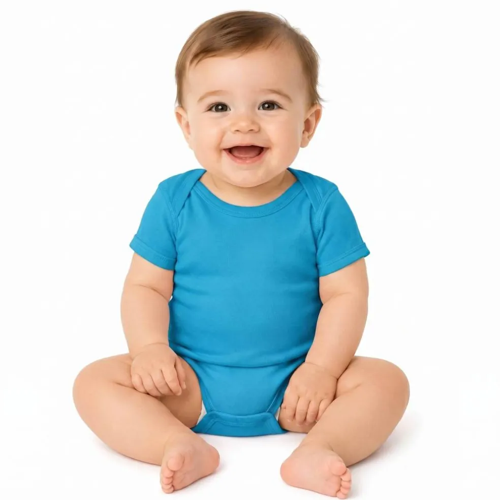 Rabbit Skins Infant Baby Rib Bodysuit Short Sleeve Free Shipping