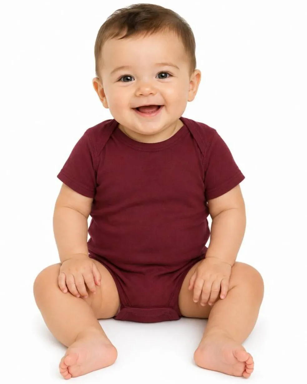 Rabbit Skins Infant Baby Rib Short Sleeve Bodysuit Free Shipping