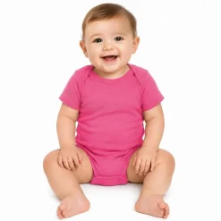Rabbit Skins Infant Baby Rib Short Sleeve Bodysuit Free Shipping