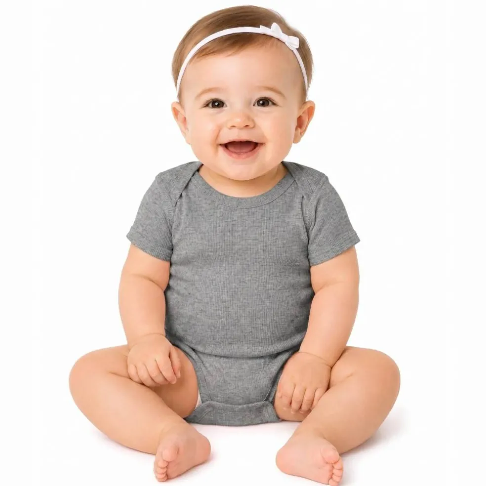 Rabbit Skins Infant Baby Rib Short Sleeve Bodysuit Free Shipping