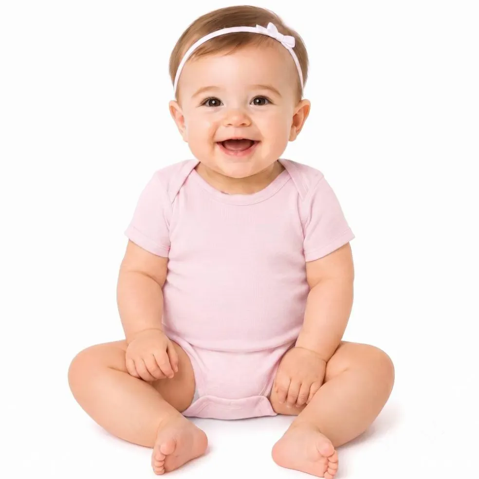 Rabbit Skins Infant Baby Rib Short Sleeve Bodysuit Free Shipping